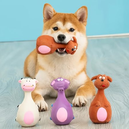 4-piece Dog Vocalization Toy Latex Vocalization Toy Dog Toy Gnawing Large Dog Latex Vocalization Toy Puppy Puppy Pet Supplies