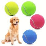 4 Pack 9.5" Oversize Giant Tennis Ball Dog Tennis Ball Large Pet Chew Toy for Outdoor/Indoor Sports Dog Ball Gift with Needle