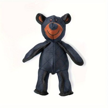1pc Durable Oxford Cloth Bear-Shaped Dog Toy with Squeaker – Interactive Canvas Chew Toy for All Breeds, No Batteries Needed, Relaxing Companion for Pets, Chew Toy for Dogs | Playful Pet Toy | Quilted Texture, Interactive Dog Toy